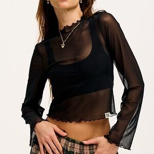 Lucy & Yak Perrie Mesh Long Sleeve Top